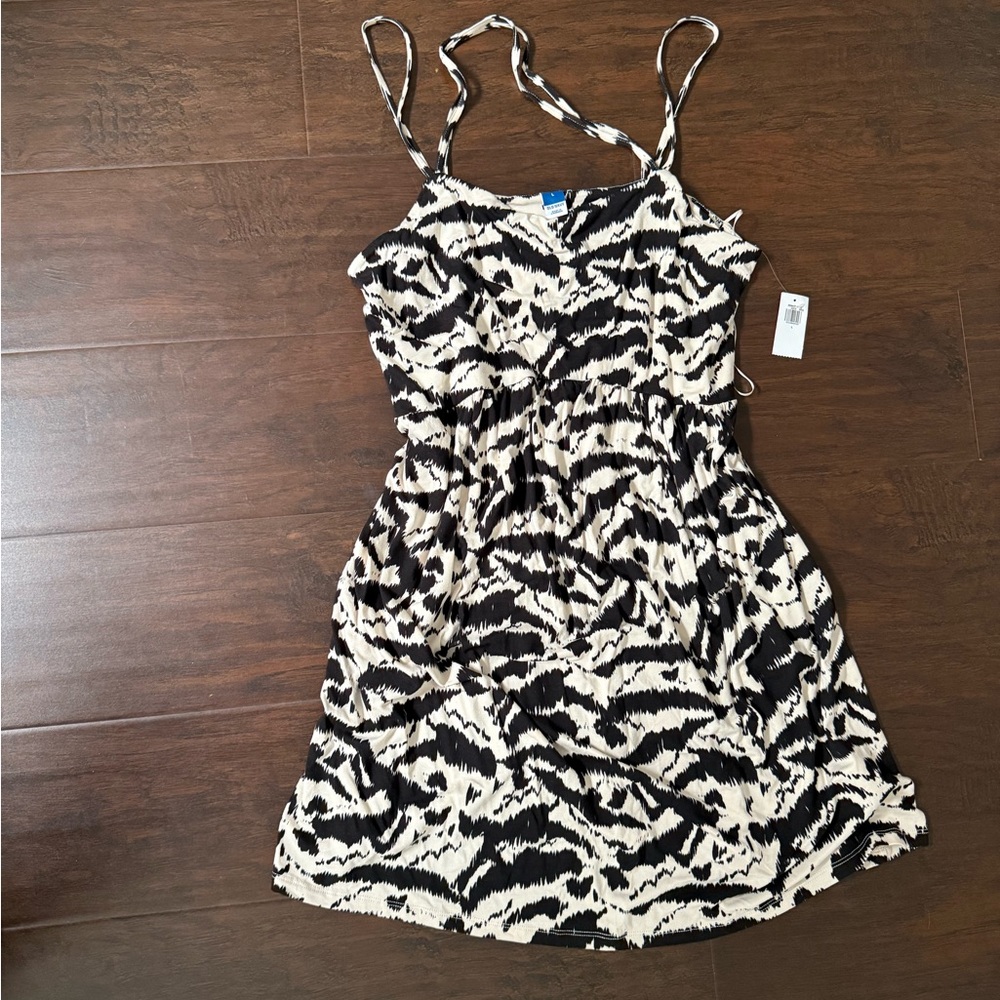 Black and White Strappy Dress